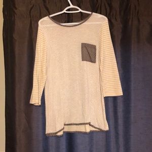 Yellow and cream top